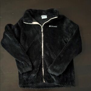 Columbia girls Black Fleece Jacket so cozy! size L 14/16